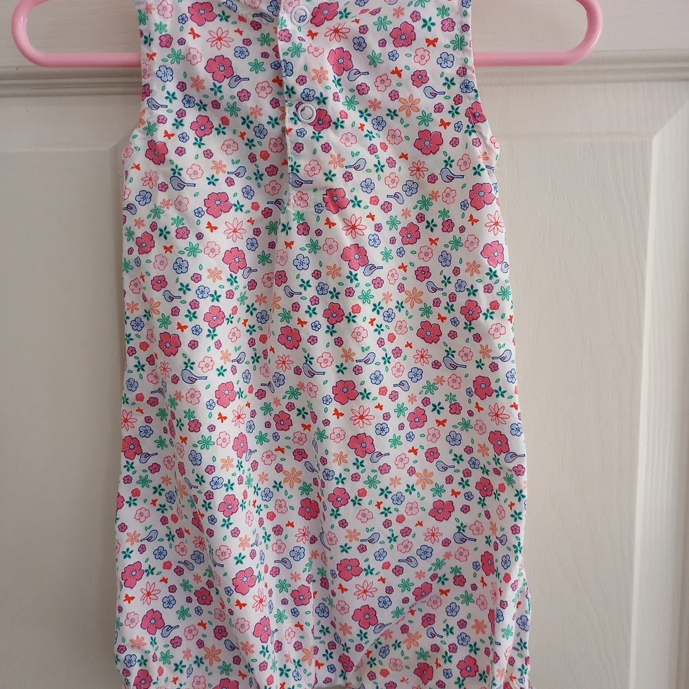 Floral Ruffle Romper Carter's 6m Cotton Snap Closure